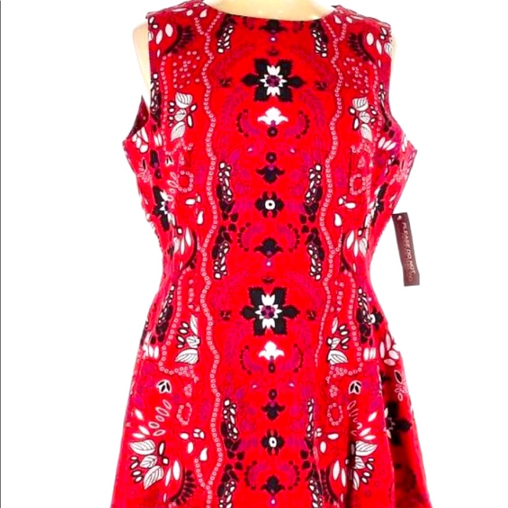 🎁NWT Eva Mendes for New York & Company Sheath Floral Sleeveless Dress Size 4 - Picture 2 of 7